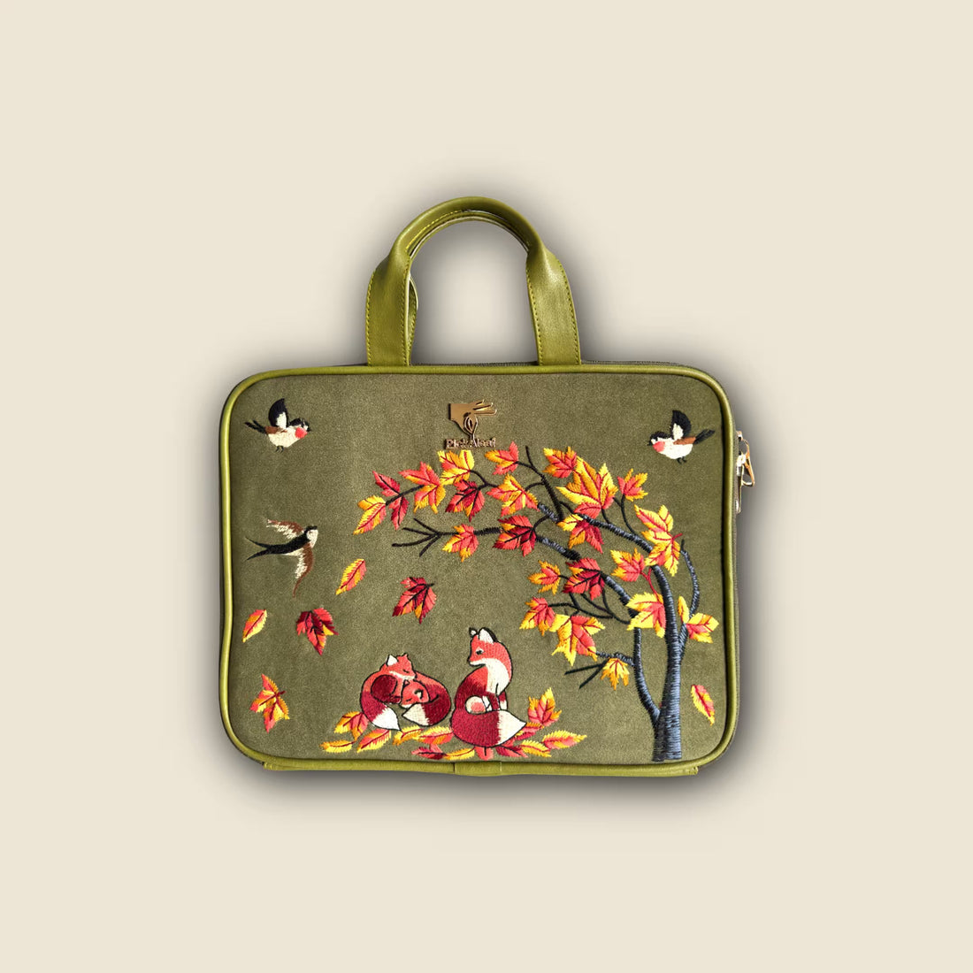 Olive Green Autumn Whisper Laptop Sleeve