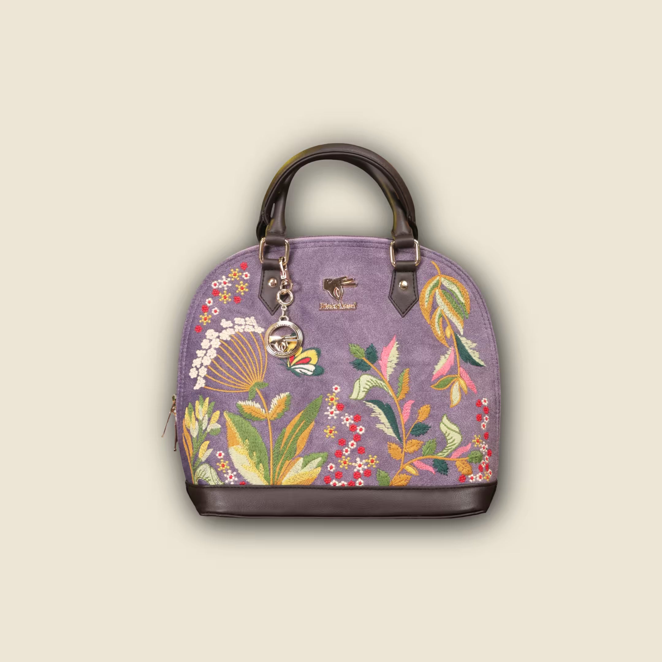 Purple Embroidery Violet Valley Handbag