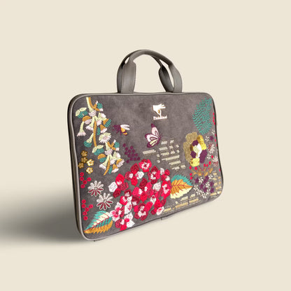 Gray Garden Designer Laptop Sleeve