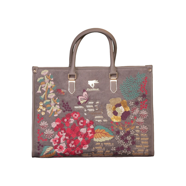 Garden Grey Structured Tote Bag
