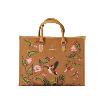Golden Flora Work Tote Bag