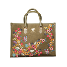 Olive Waves Work Tote Bag