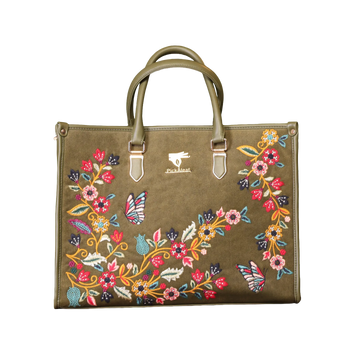 Olive Waves Work Tote Bag