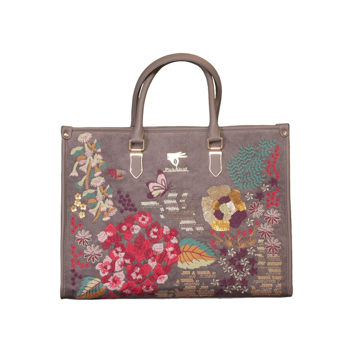 Garden Grey Work Tote Bag