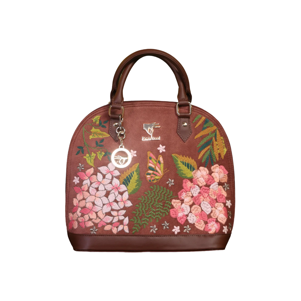 Blossom Wood Satchel Bag