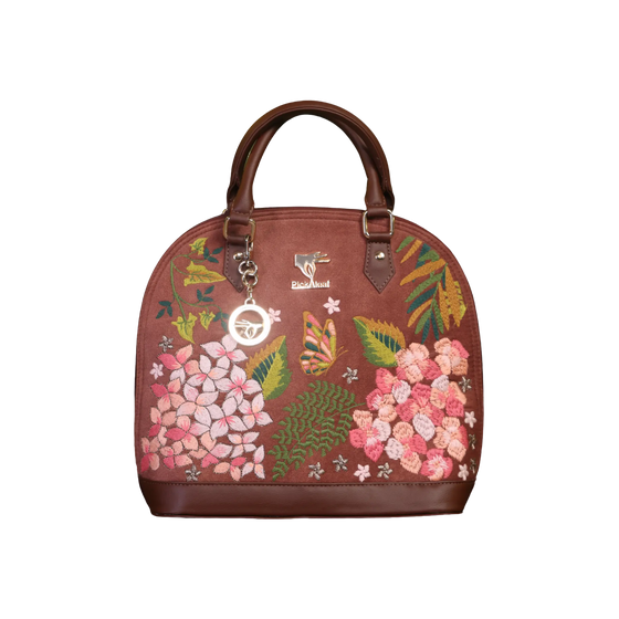 Blossom Wood Satchel Bag