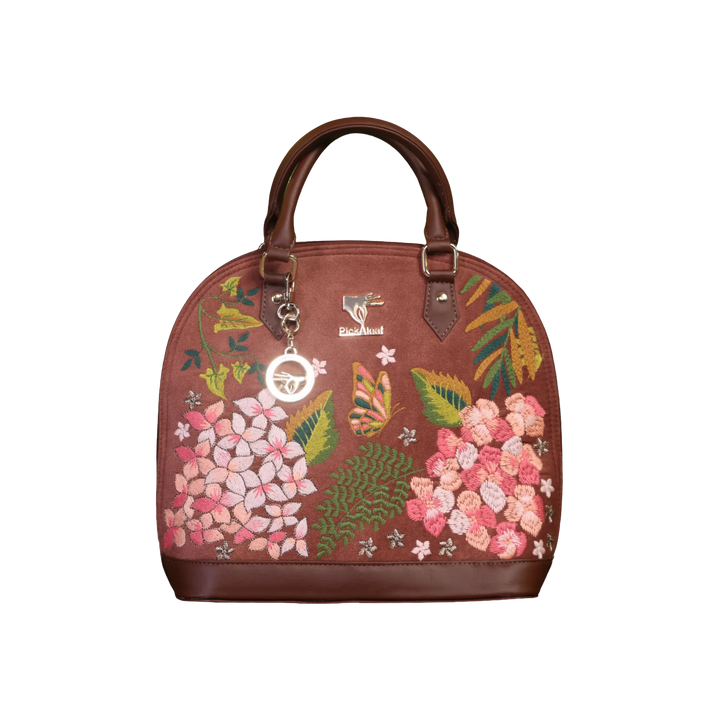 Blossom Wood Satchel Bag