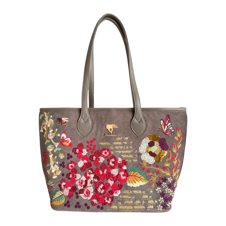 Garden Grey Tote Bag