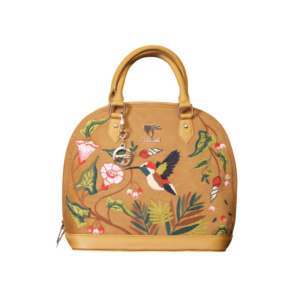 Golden Flora Satchel Bag