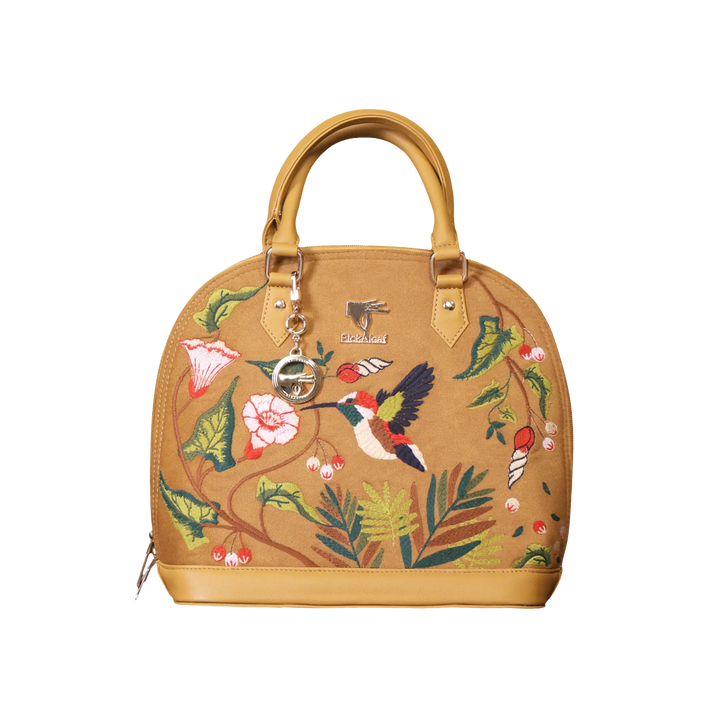 Golden Flora Satchel Bag